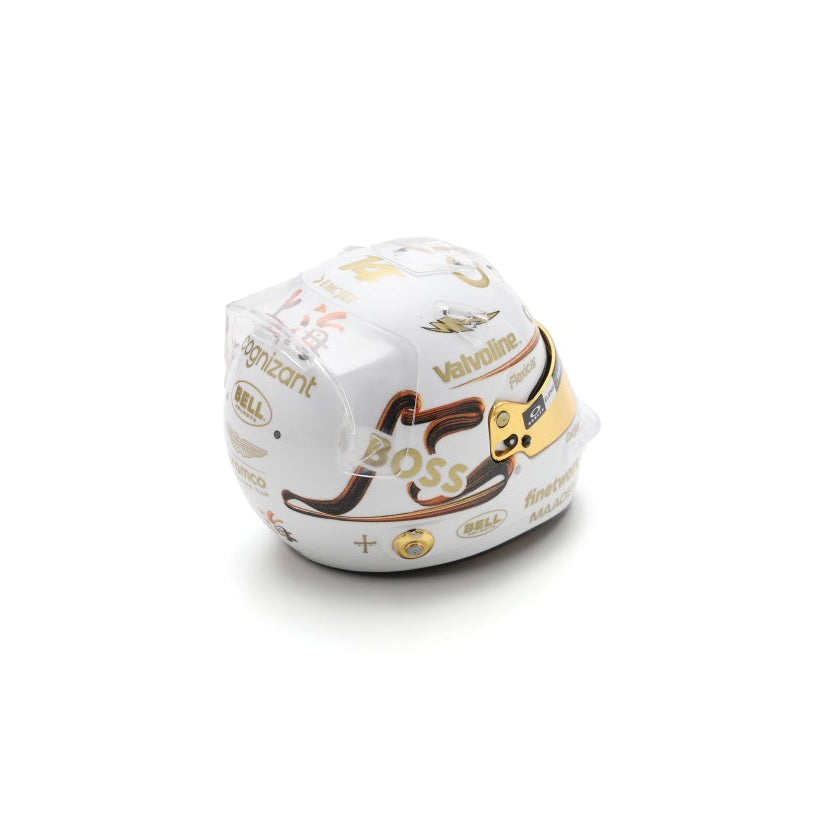 Fernando Alonso Helmet Chinese GP 2025 - Aston Martin Aramco Formula One Team - Spark 1:5 Helmet