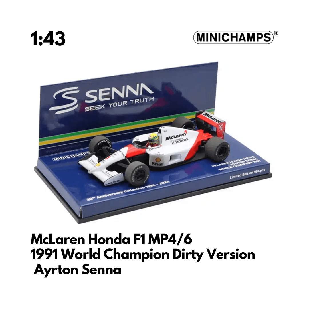 MCLAREN HONDA MP4/6 World Champion 1991 Ayrton Senna MINICHAMPS 1:18 MCLAREN HONDA MP4/6 World Champion 1991 Ayrton Senna MINICHAMPS 1:18