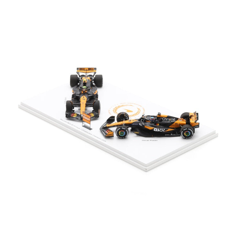 Lando Norris & Oscar Piastri Abu Dhabi GP 2024 Winner McLaren MCL38 Model Car Constructor Champion Edition - Spark Model
