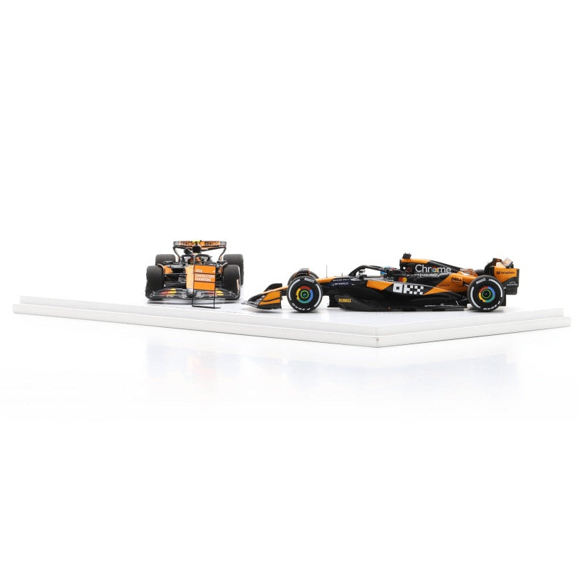 Lando Norris & Oscar Piastri Abu Dhabi GP 2024 Winner McLaren MCL38 Model Car Constructor Champion Edition - Spark Model