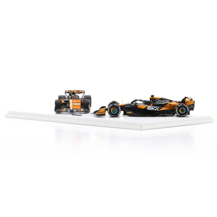 Lando Norris & Oscar Piastri Abu Dhabi GP 2024 Winner McLaren MCL38 Model Car Constructor Champion Edition - Spark Model