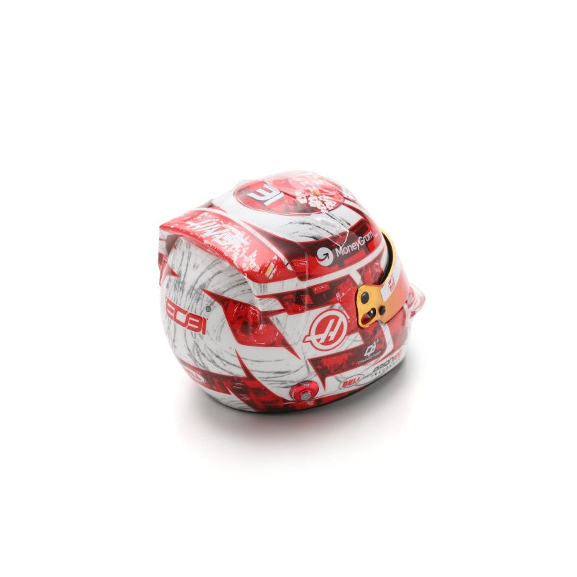 Esteban Ocon Helmet Japanese GP 2025 - MoneyGram Haas F1 Team - Spark 1:5 Helmet