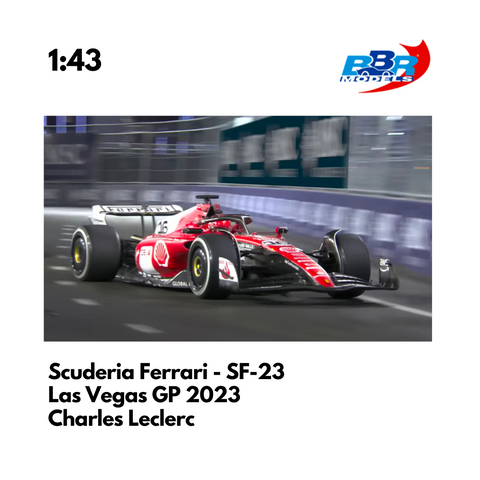 Scuderia Ferrari - SF-23 Las Vegas GP 2023 Special Livery - Charles Leclerc & Carlos Sainz - BBR F1 Model Car