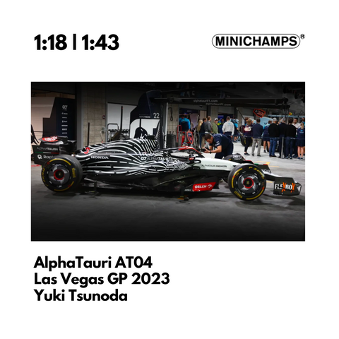 AlphaTauri AT04 - Las Vegas GP Special Livery 2023 - Daniel Ricciardo & Yuki Tsunoda Model Car - Minichamps