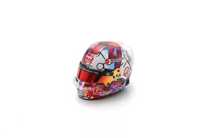 Esteban Ocon Helmet Miami GP 2025 - MoneyGram Haas F1 Team - Spark 1:5 Helmet