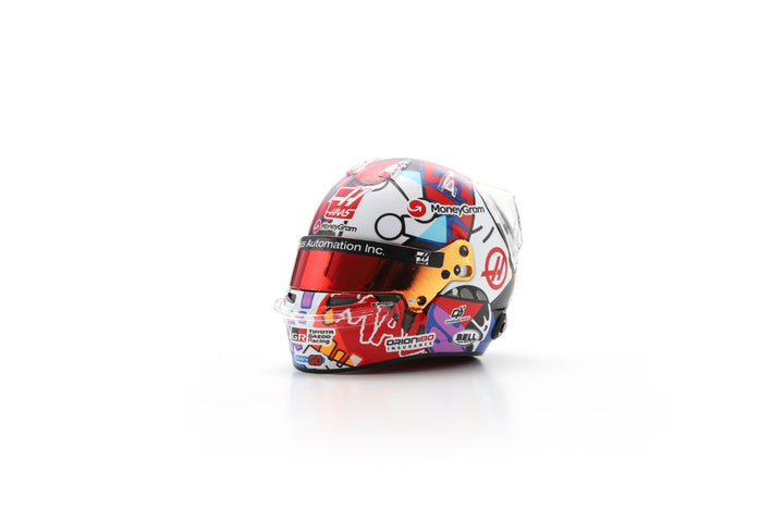 Esteban Ocon Helmet Miami GP 2025 - MoneyGram Haas F1 Team - Spark 1:5 Helmet
