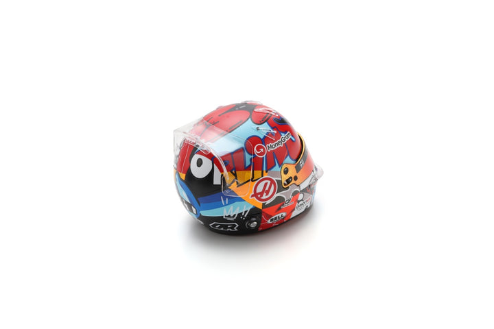 Esteban Ocon Helmet Miami GP 2025 - MoneyGram Haas F1 Team - Spark 1:5 Helmet
