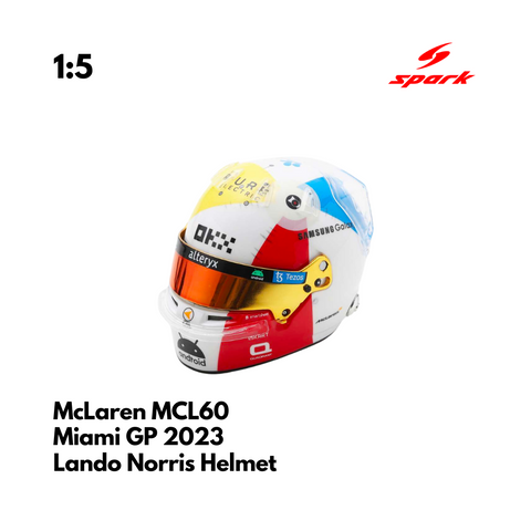 McLaren F1 1/5 Proportion Mini Helmet Lando Norris Miami GP 2023