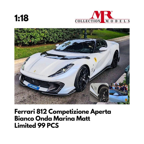 Ferrari 812 Competizione A Bianco Onda Marina Matt 99 PCS - MR Collection