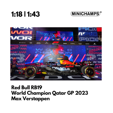 Red Bull Racing RB19 - Max Verstappen Qatar GP World Champion 2023 Model Car - Minichamps