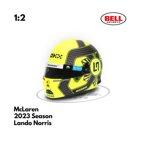 Lando Norris F1 2023 McLaren Racing BELL 1:2 Mini Helmet