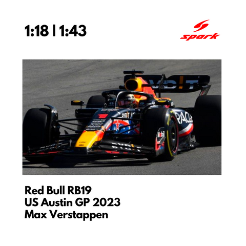 Red Bull Racing RB19 | Winner USA GP 2023 US Speical Livery Max Verstappen Model Car - Spark Model