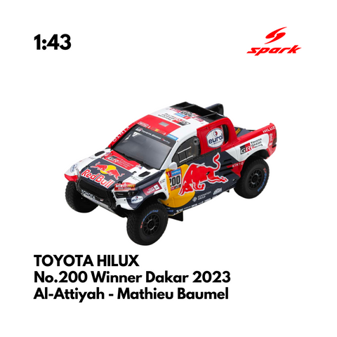 TOYOTA GR DKR HILUX T1 No.200 Winner Dakar 2023 - 1:43 Spark Model Car