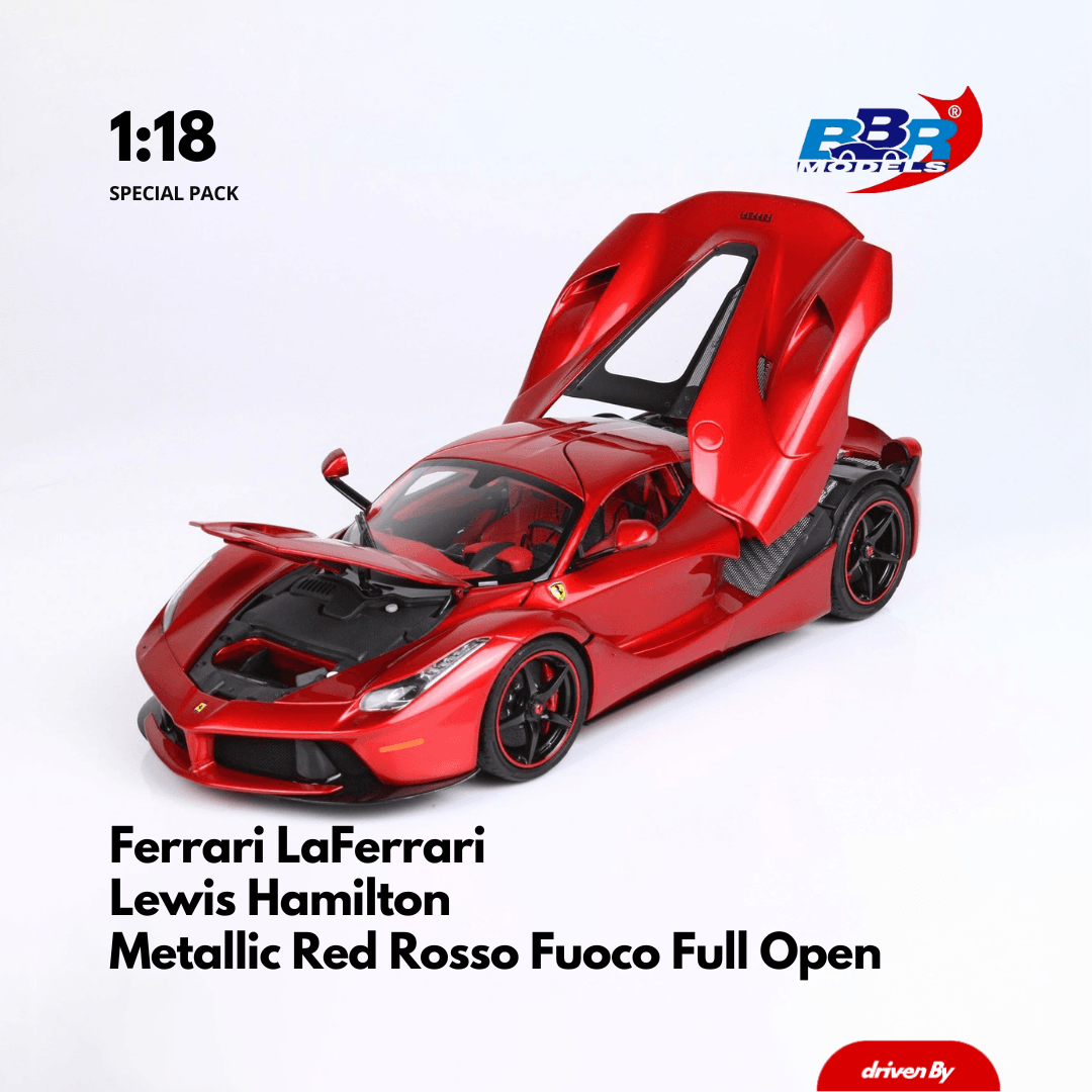 Ferrari LaFerrari Lewis Hamilton Metallic Red Rosso Fuoco Full Open Special pack 1:18 BBR Model Car