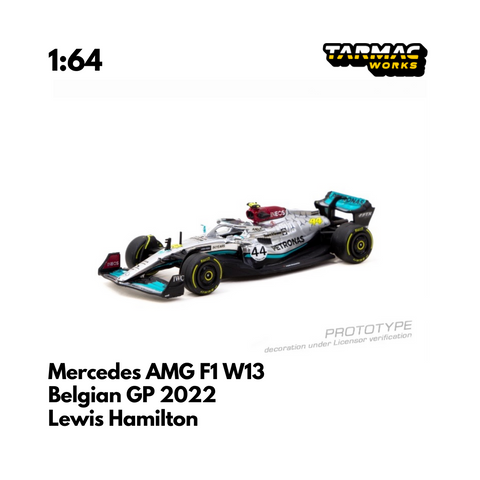 Scale 1/64 - Mercedes-AMG F1 W13 E Performance Belgian Grand Prix 2022 Lewis Hamilton - Tarmac Works