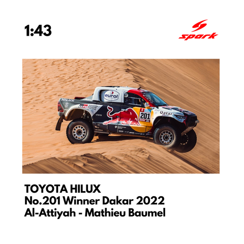 TOYOTA HILUX No.201 Winner Dakar 2022 - 1:43 Spark Model Car