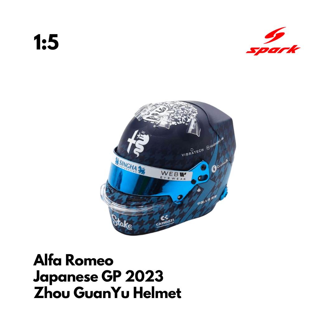Alfa Romeo Helmet - Zhou Guanyu - 周冠宇 X 藤原浩 Japanese GP 2023 1/5 Proportion Model Mini Helmet