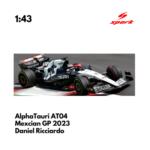 AlphaTauri AT04 | Mexican GP 2023 F1 Model Car Daniel Ricciardo 7th Place - Spark Model
