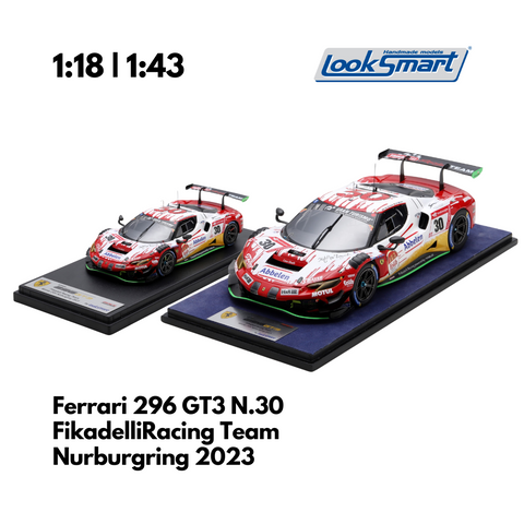 Ferrari 296 GT3 N.30 Fikadelli Racing Team Nurburgring 2023 model car - Looksmart