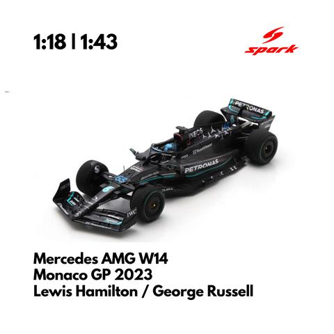 Mercedes AMG W14 | 2023 F1 Model Car Lewis Hamilton & George Russell  Monaco GP -Spark Model
