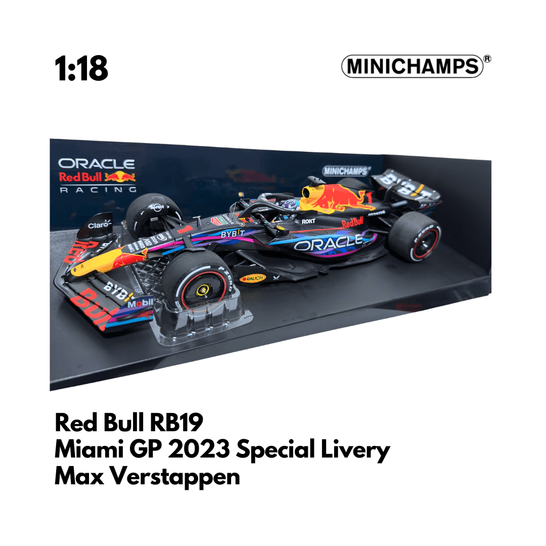 Red Bull Racing RB19 Special Livery | Miami GP 2023 Winner Max Versatppen Model Car - Minichamps