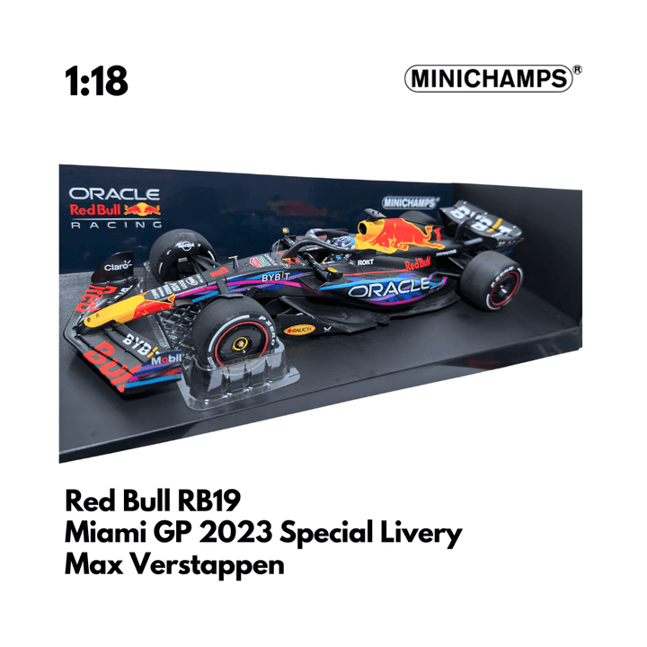 Red Bull Racing RB19 Special Livery | Miami GP 2023 Winner Max Versatppen Model Car - Minichamps
