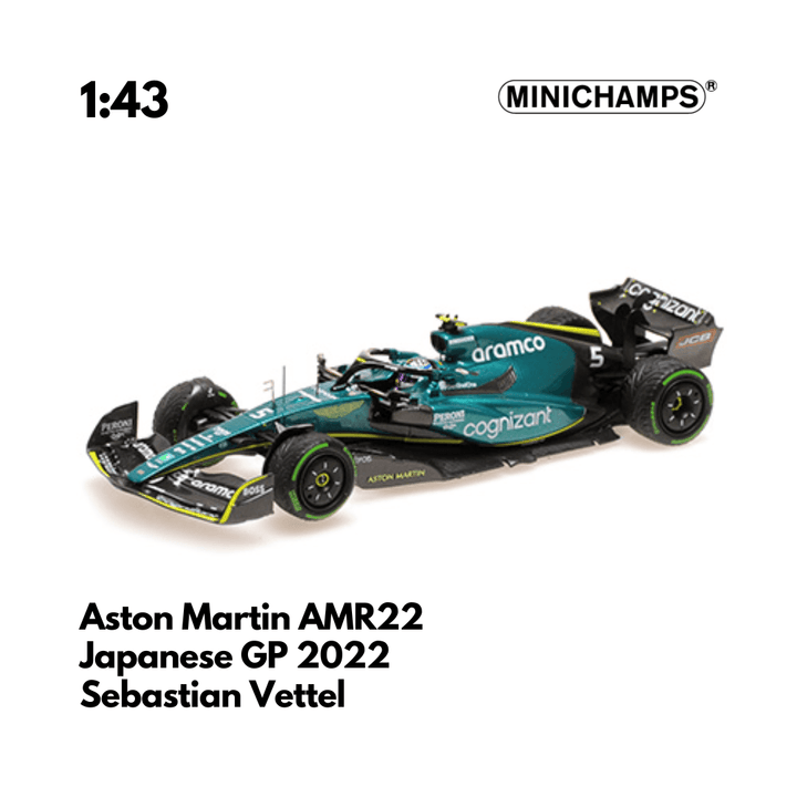 Aston Martin AMR22 - SEBASTIAN VETTEL - JAPANESE GP 2022 Model Car Minichamps