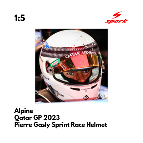 BWT Alpine F1 Team - Pierre Gasly - Qatar GP 2023 - Sprint Race 2023 1/5 Proportion Mini Helmet