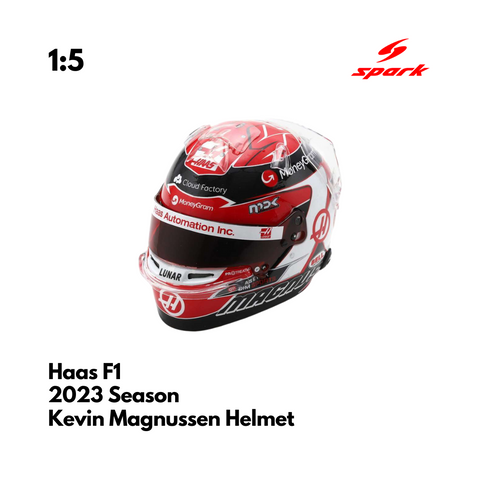 Haas F1 - Kevin Magnussen 2023 F1 Season - 1/5 Model Mini Helmet - Spark Model