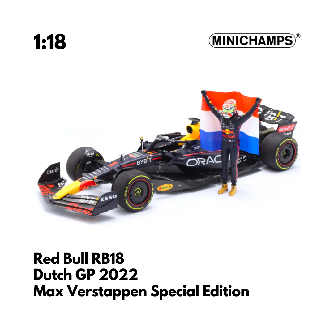 RED BULL RACING #1 ZANDVOORT DUTCH GP WINNER 2022 WITH FLAG AND