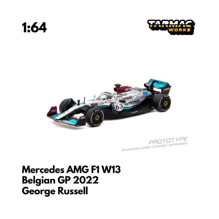 Scale 1:64 - Mercedes-AMG F1 W13 E Performance Belgian Grand Prix 2022 George Russell - Tarmac Works