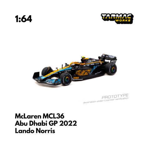 Scale 1/64 - McLaren MCL36 Abu Dhabi Grand Prix 2022 Lando Norris - Tarmac Works