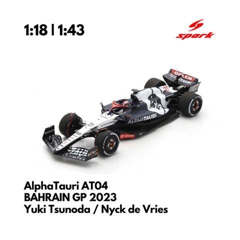 AlphaTauri AT04 | 2023 F1 Model Car Yuki Tsunoda & Nyck de Vries Spark Model