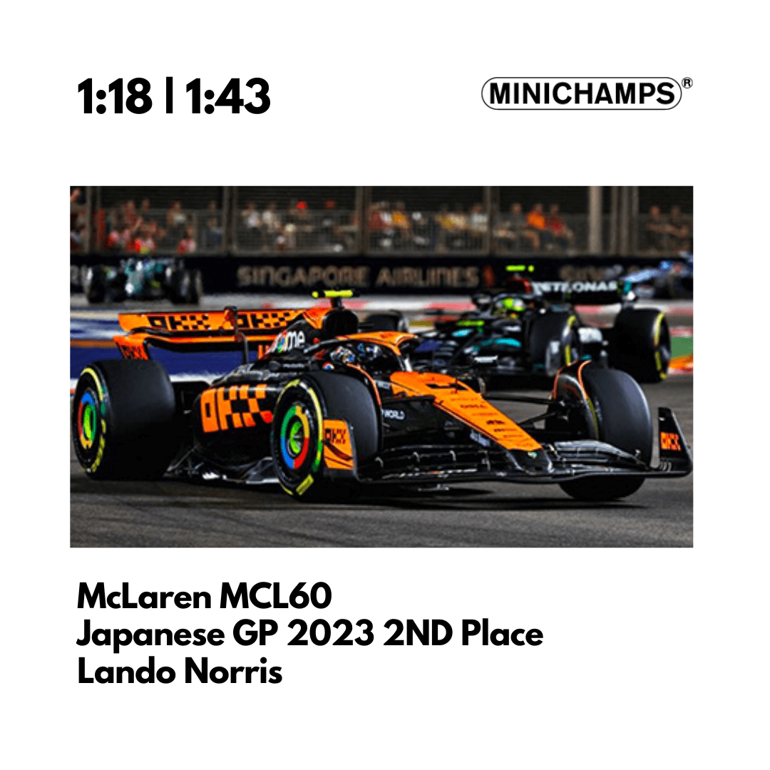 MCLAREN MCL60 - LANDO NORRIS - 2ND PLACE JAPANESE GP 2023 Model Car - Minichamps