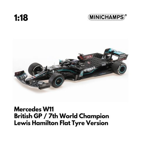 Mercedes AMG W11 - Lewis Hamilton British GP 2020 Winner - Minichamps 1:18 Model Car