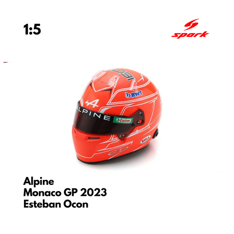 Alpine F1 1/5 Proportion Mini Helmet Esteban Ocon Monaco GP 2023