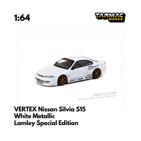 Scale 1/64 - VERTEX Nissan Silvia S15 White Metallic - Tarmac Works