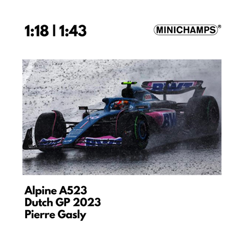 ALPINE A523 - PIERRE GASLY 3RD PLACE DUTCH GP 2023 Model Car - Minichamps