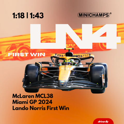 Lando Norris First Win McLaren MCL38 - Miami GP 2024 Model Car - Minichamps
