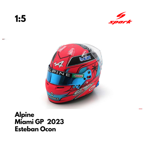 Alpine F1 1/5 Proportion Mini Helmet Esteban Ocon Miami GP 2023