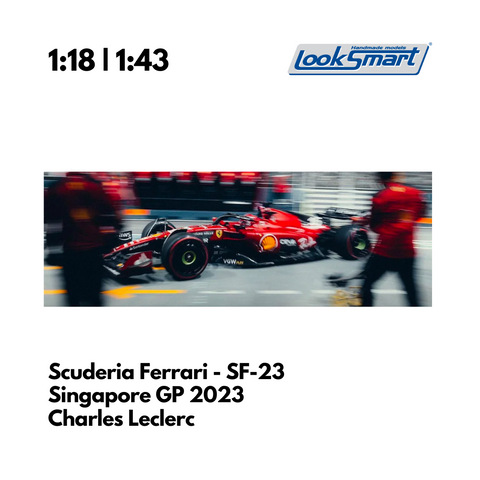 Scuderia Ferrari SF-23 Charles Leclerc Singapore GP 2023 F1 Looksmart Model Car