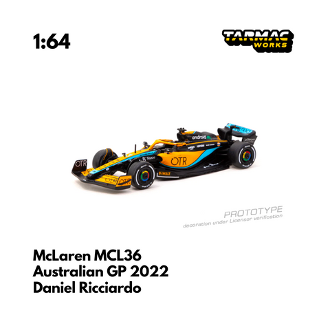 Scale 1/64 - McLaren MCL36 Australian GP 2022 Daniel Ricciardo