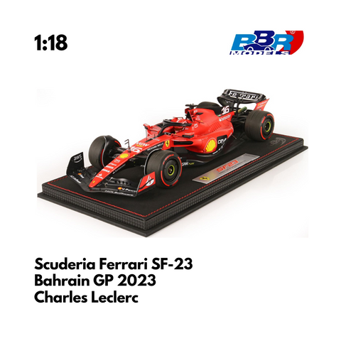 Ferrari SF-23 Bahrain GP 2023 - Charles Leclerc - BBR 1:18 Model Car