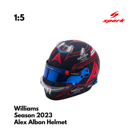 Williams F1 1/5 Proportion Mini Helmet Alex Albon 2023 F1 Season