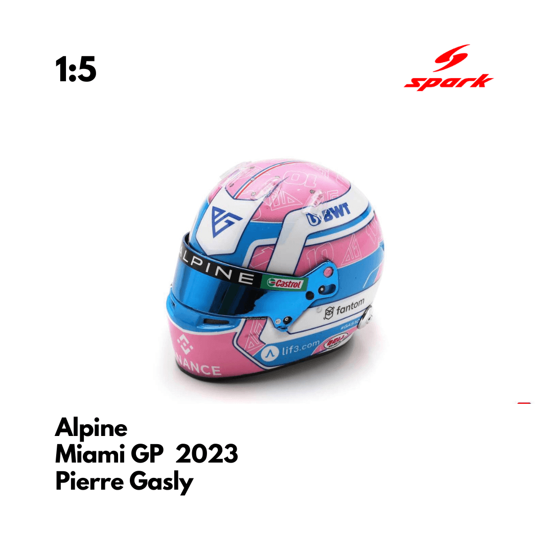Alpine F1 1/5 Proportion Mini Helmet Pierre Gasly Miami GP 2023