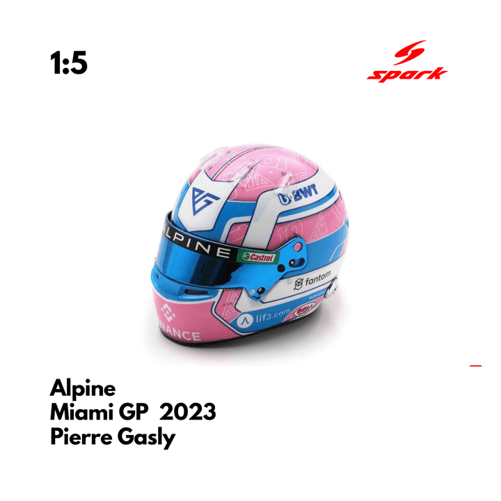 Alpine F1 1/5 Proportion Mini Helmet Pierre Gasly Miami GP 2023