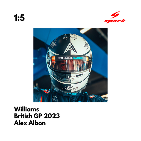 Williams F1 1/5 Proportion Mini Helmet Alex Albon British GP 2023