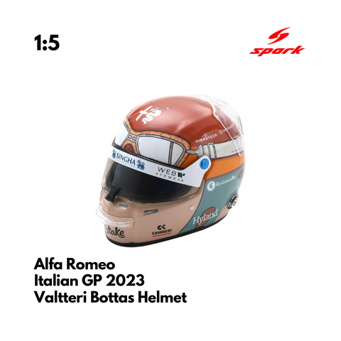 Alfa Romeo F1 1/5 Proportion Mini Helmet Valtteri Bottas Italian GP 2023