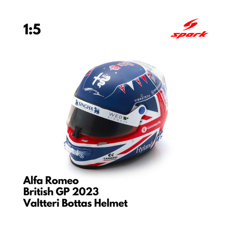 Alfa Romeo F1 1/5 Proportion Mini Helmet Valtteri Bottas British GP 2023