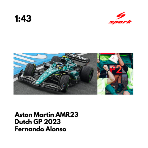 Aston Martin AMR23 | Dutch GP 2023 - Fernando Alonso 2nd With Pit Board - Spark Model